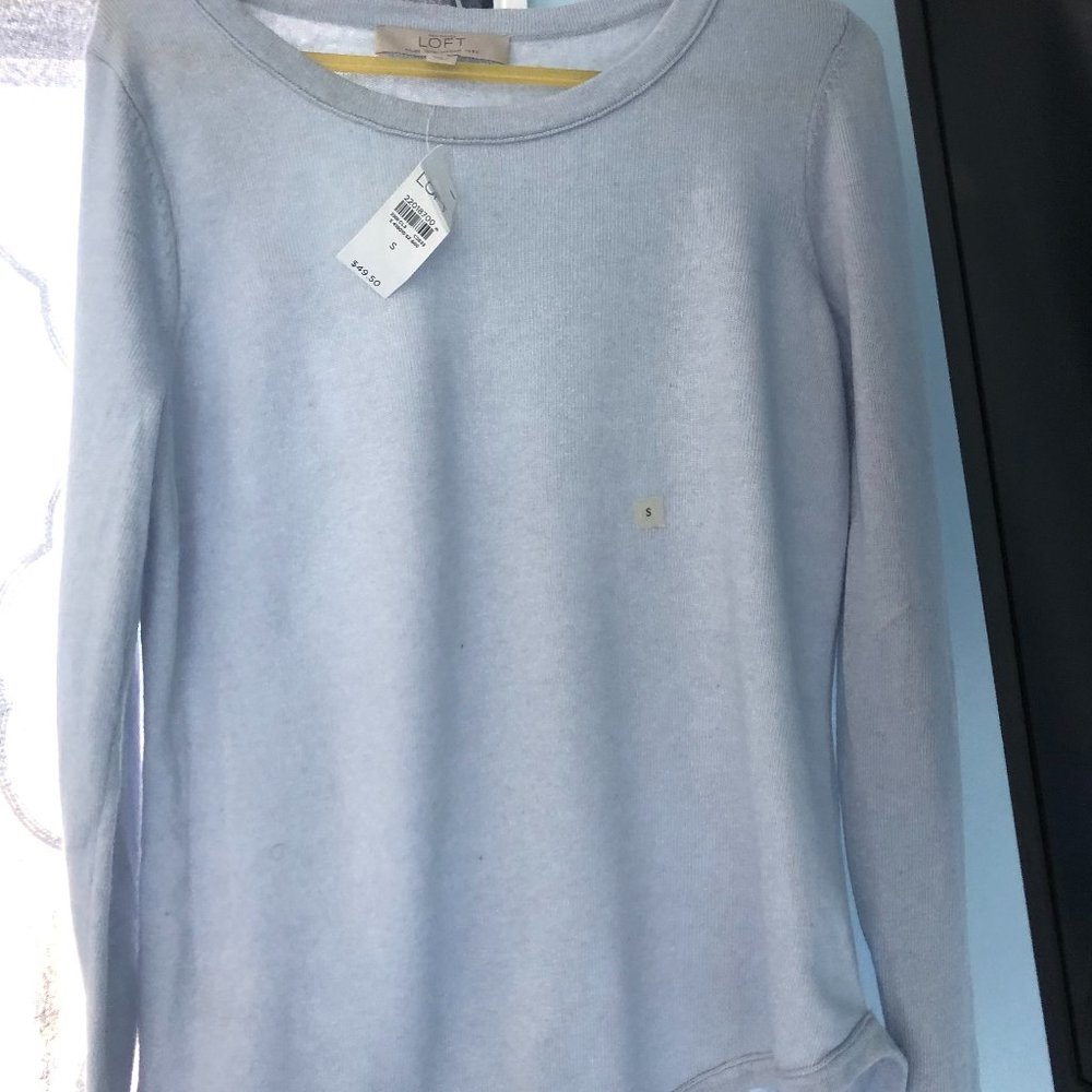 NWT LOFT periwinkle blue new with tags size small lightweight pull over